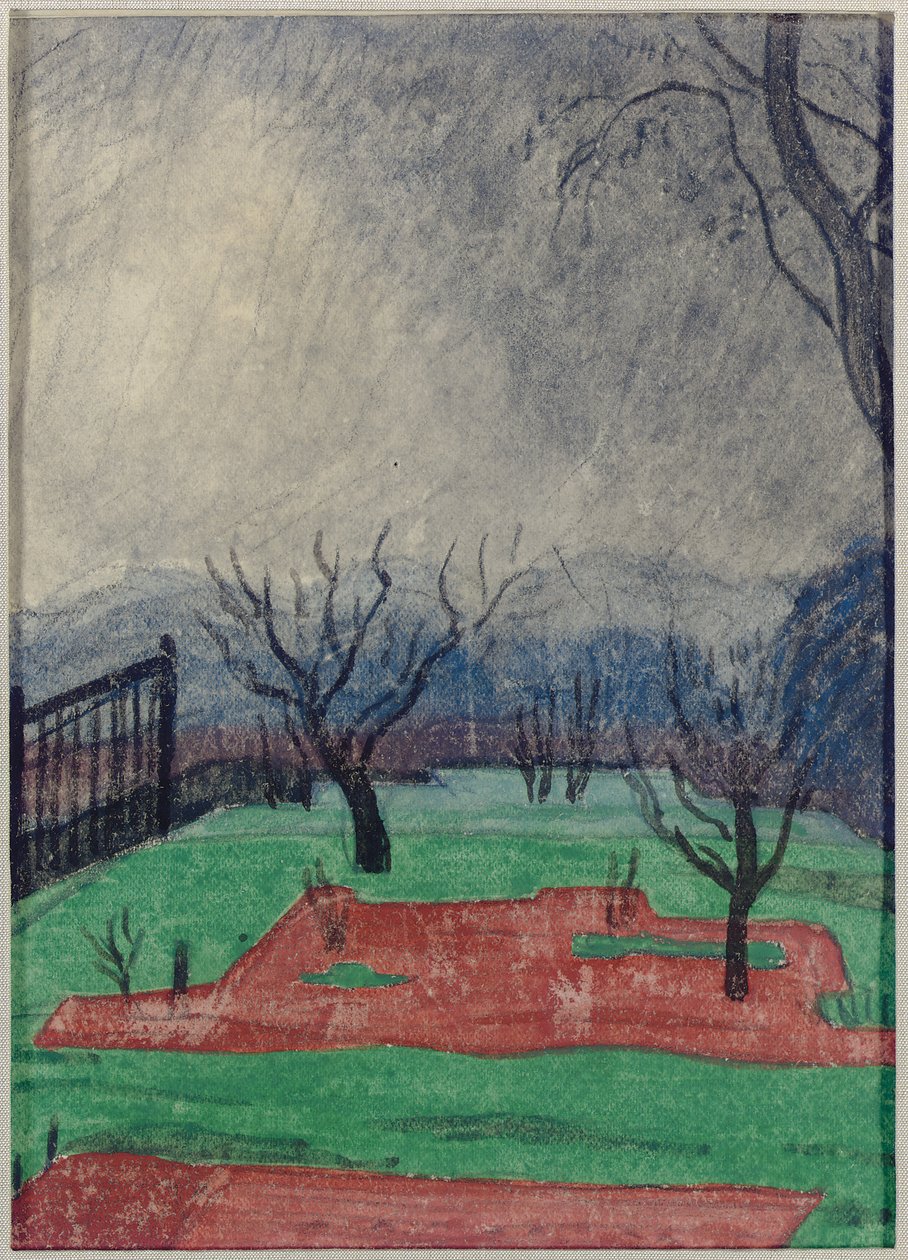 Champ au coucher du soleil - Oscar Florianus Bluemner