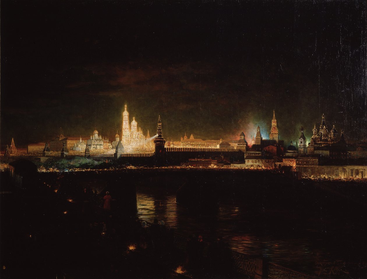 Illumination du Kremlin de Moscou, 1883 - Oskar Adolfovich Hofman