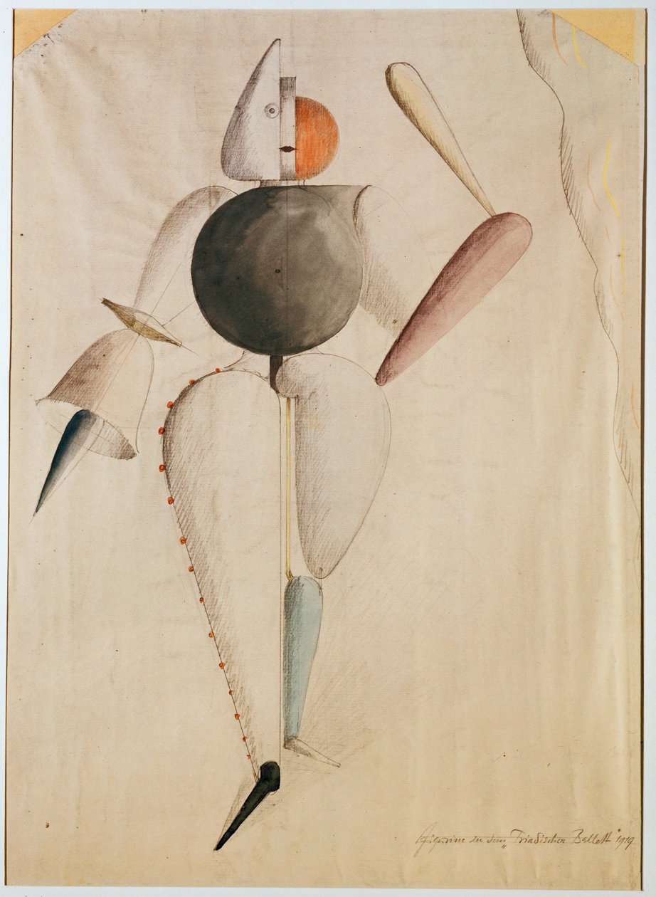 Figurine pour Das Triadische Ballett - le ballet triadique - Oskar Schlemmer