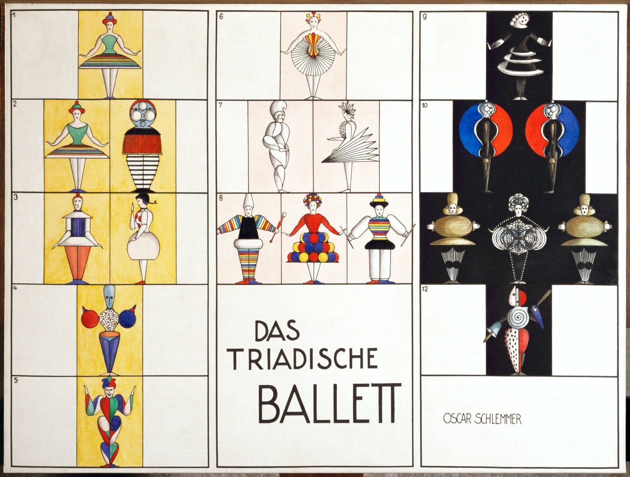 Figurines pour Das Triadische Ballett - le ballet triadique - Oskar Schlemmer