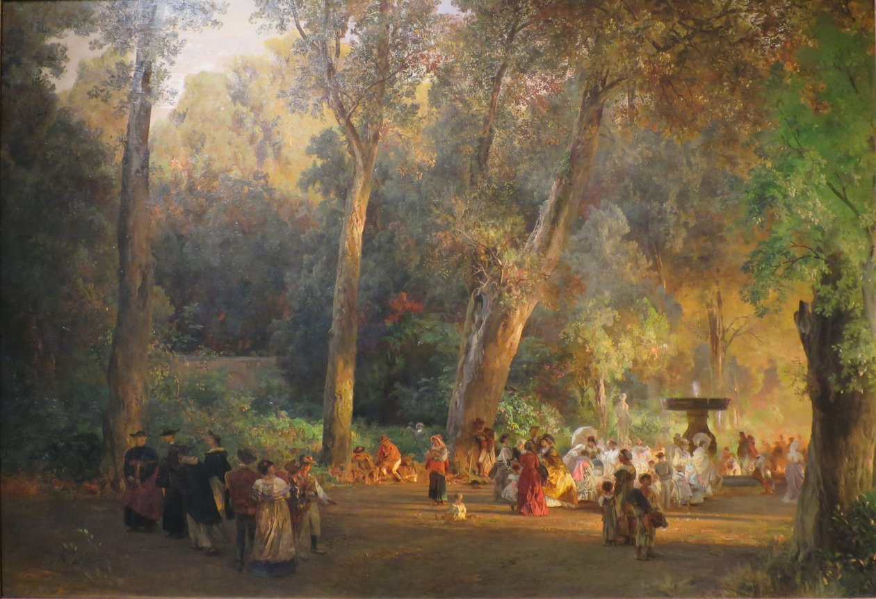 Dans le parc de la Villa Torlonia - Oswald Achenbach