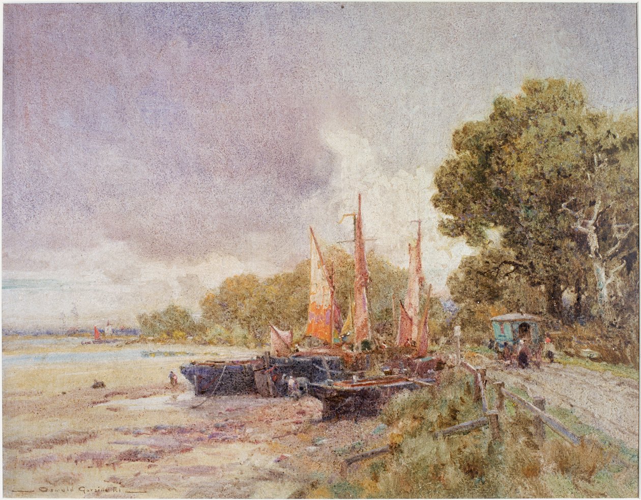 La Tamise à Barnes, vers 1916-24 - Oswald Garside