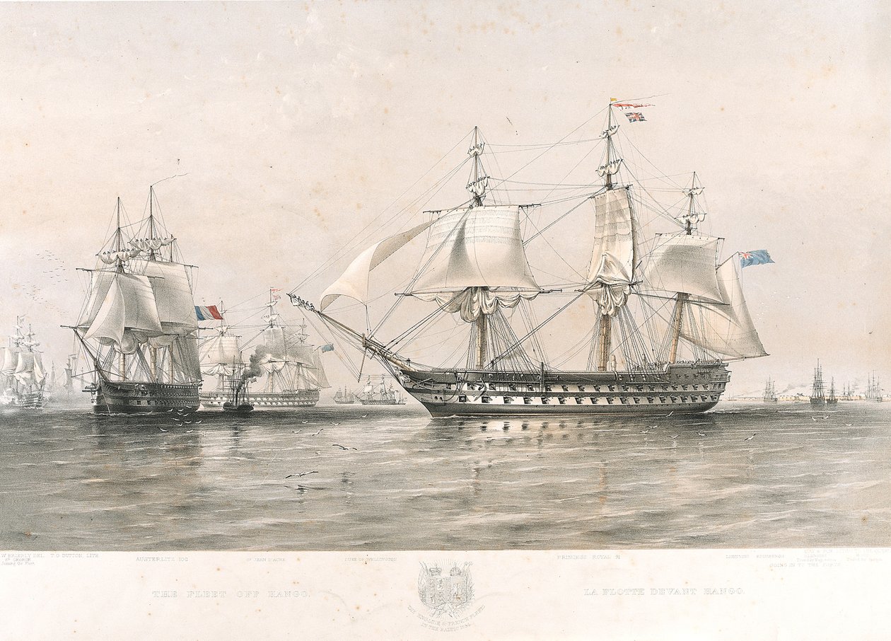 Les flottes anglaise et française dans la Baltique - Oswald Walters (after) Brierly