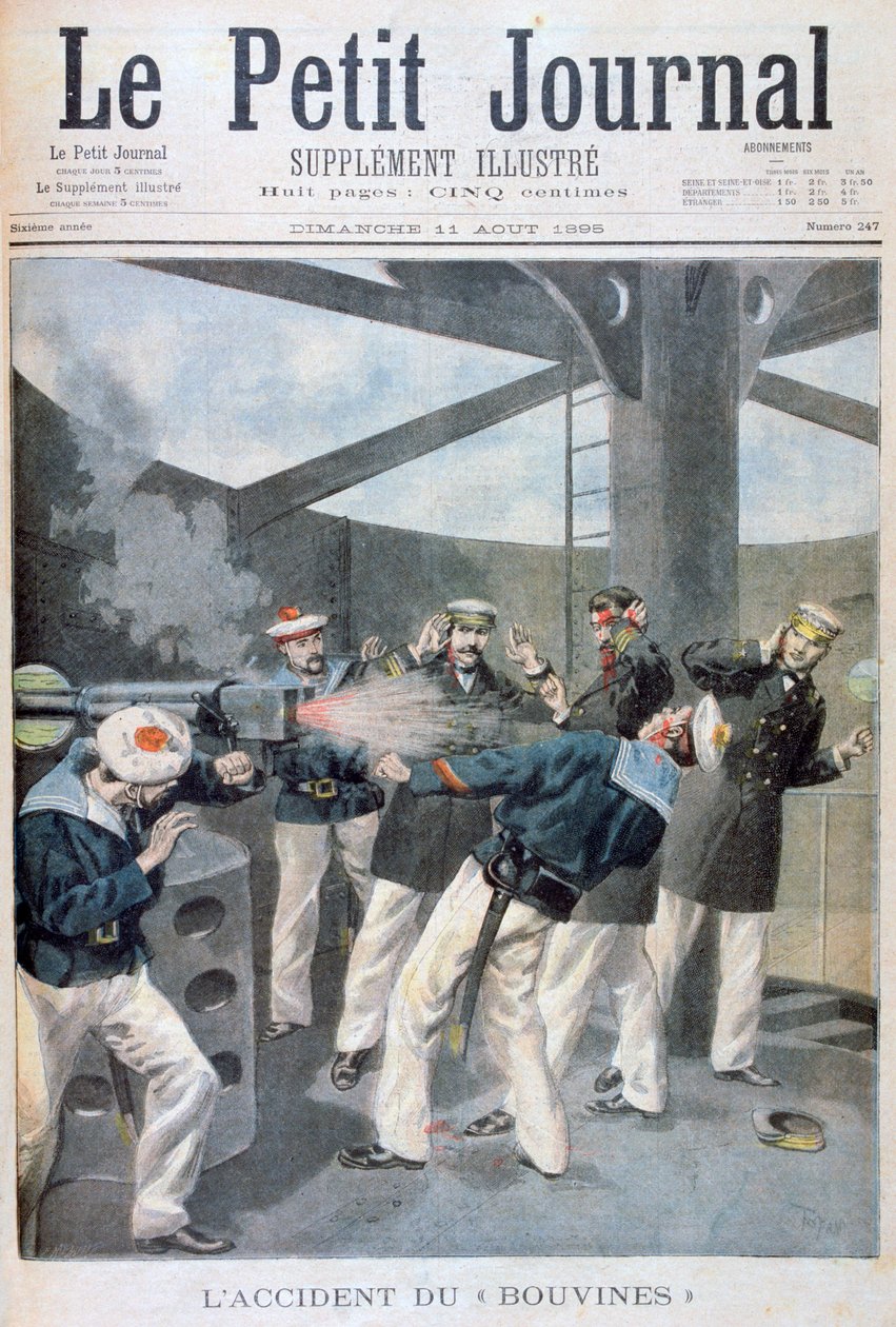 Accident sur le navire de guerre français Bouvines, 1895 - Oswaldo Tofani