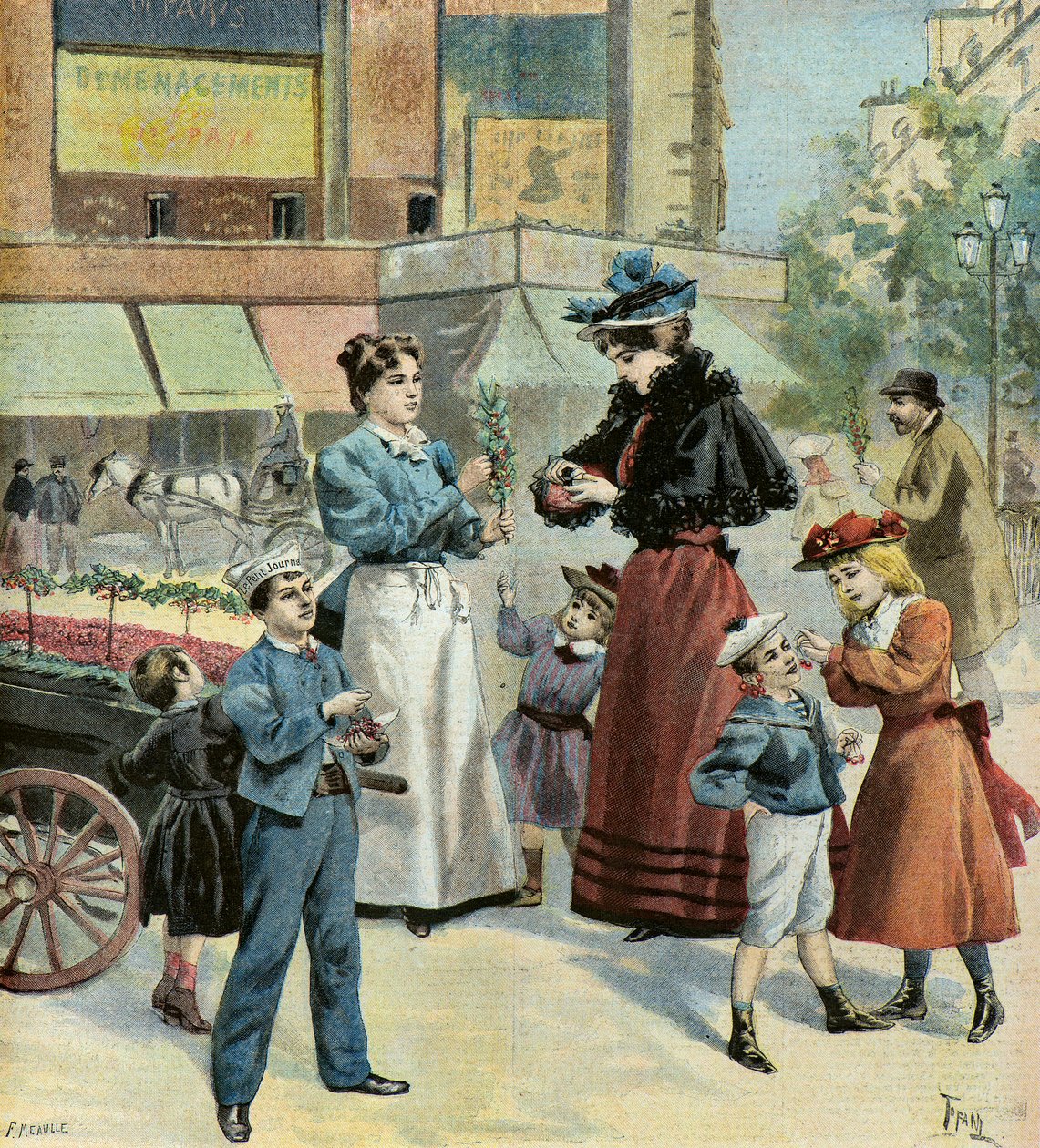 Paris au printemps, 1895 (Illustration) - Oswaldo Tofani