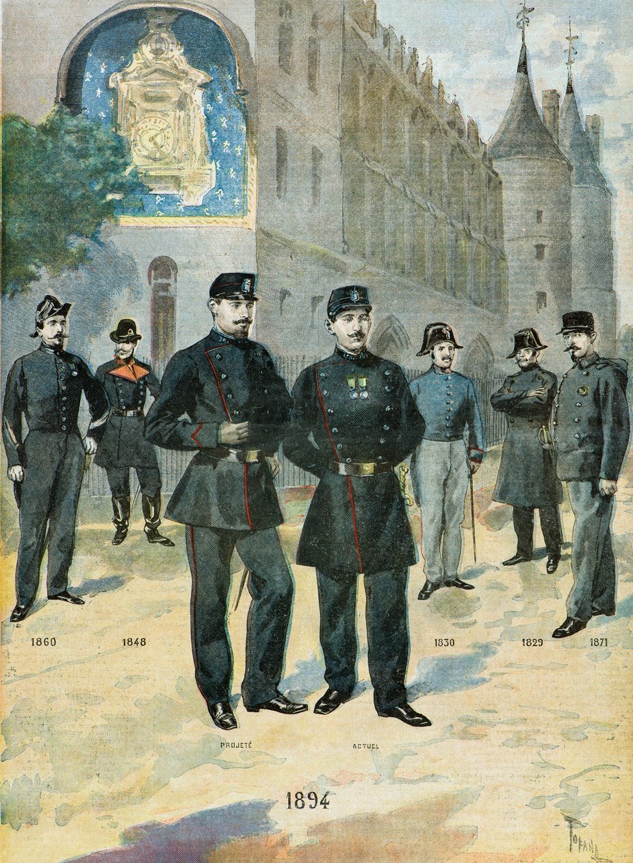 Les différents costumes de la police française - Oswaldo Tofani