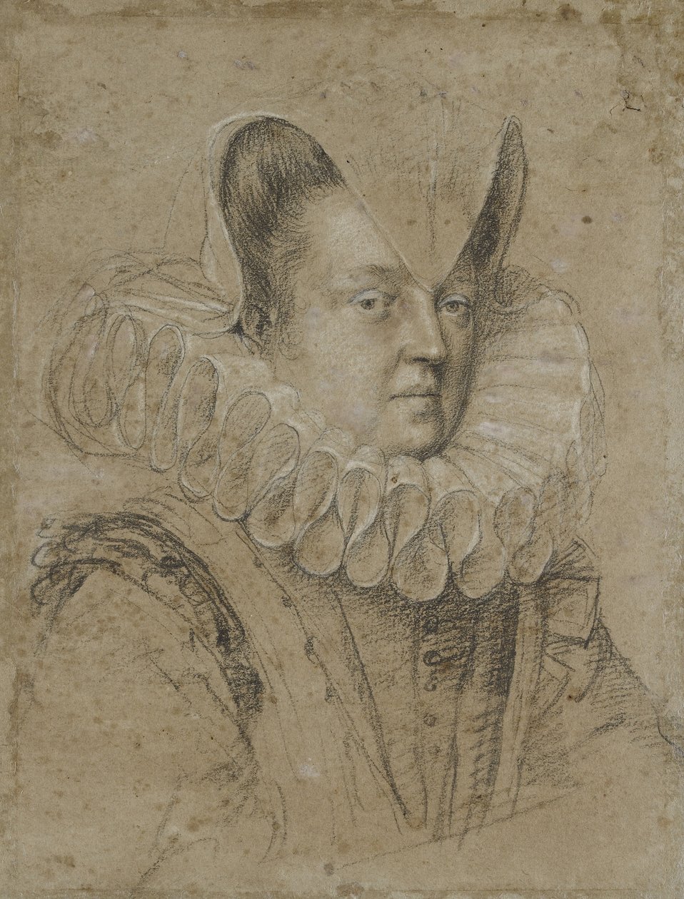 Portrait de Margherita, duchesse de Ferrare - Ottavio Mario Leoni