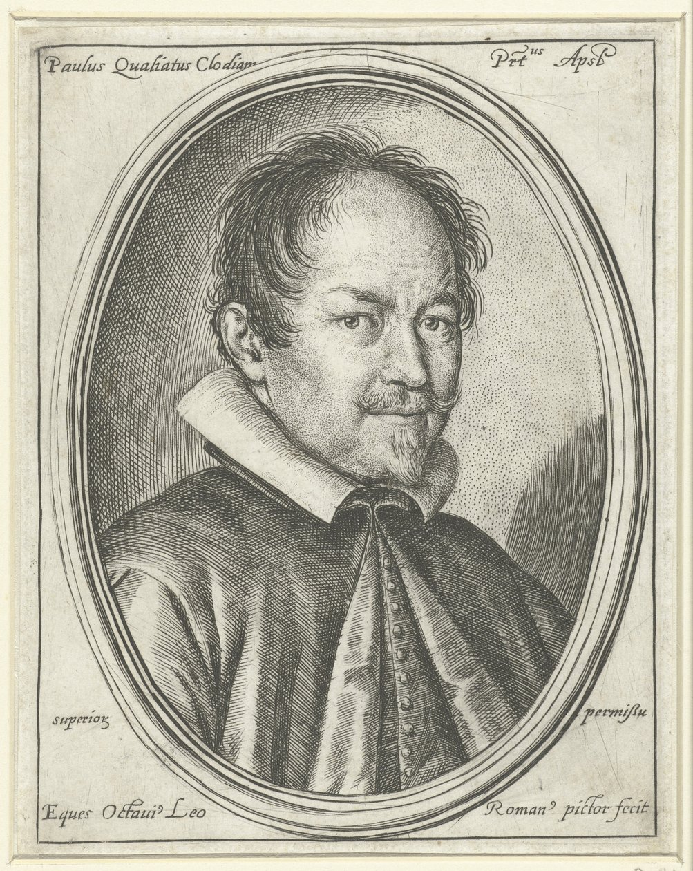 Portrait du compositeur Paolo Quagliati vers 1555-1628, 1623 - Ottavio Maria Leoni