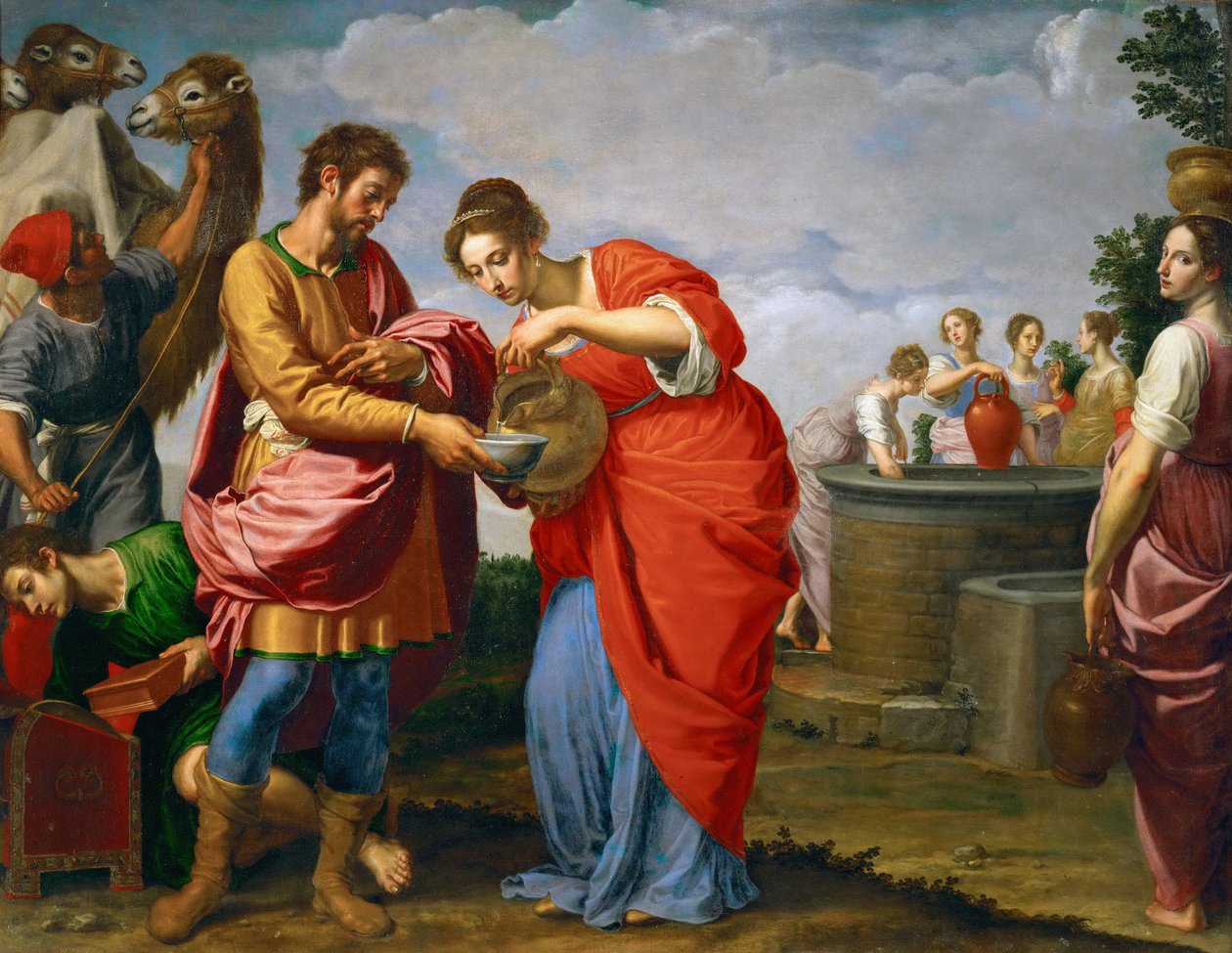 Rebecca et Éliézer au puits - Ottavio Vannini