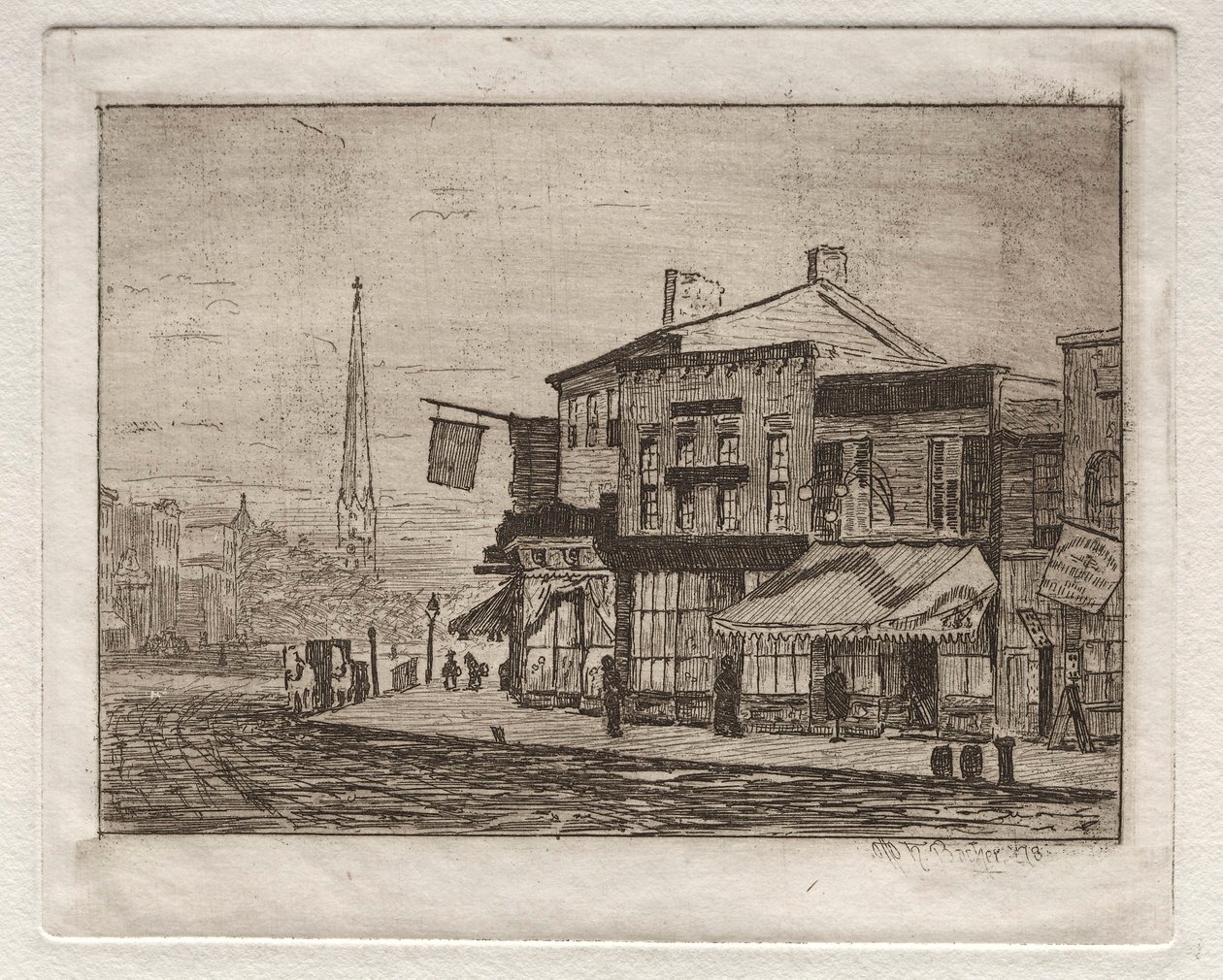Cleveland, Woodland Avenue et Eagle Street, 1878 - Otto H. Bacher