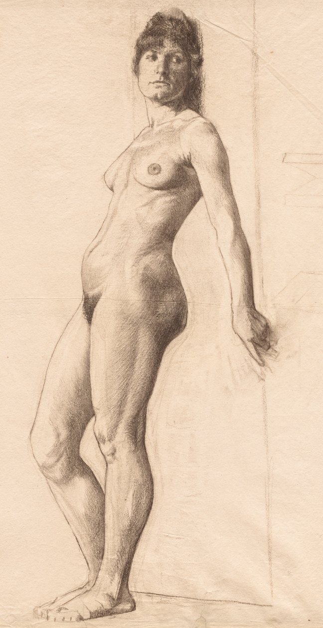 Modèle nu debout - Otto H. Bacher