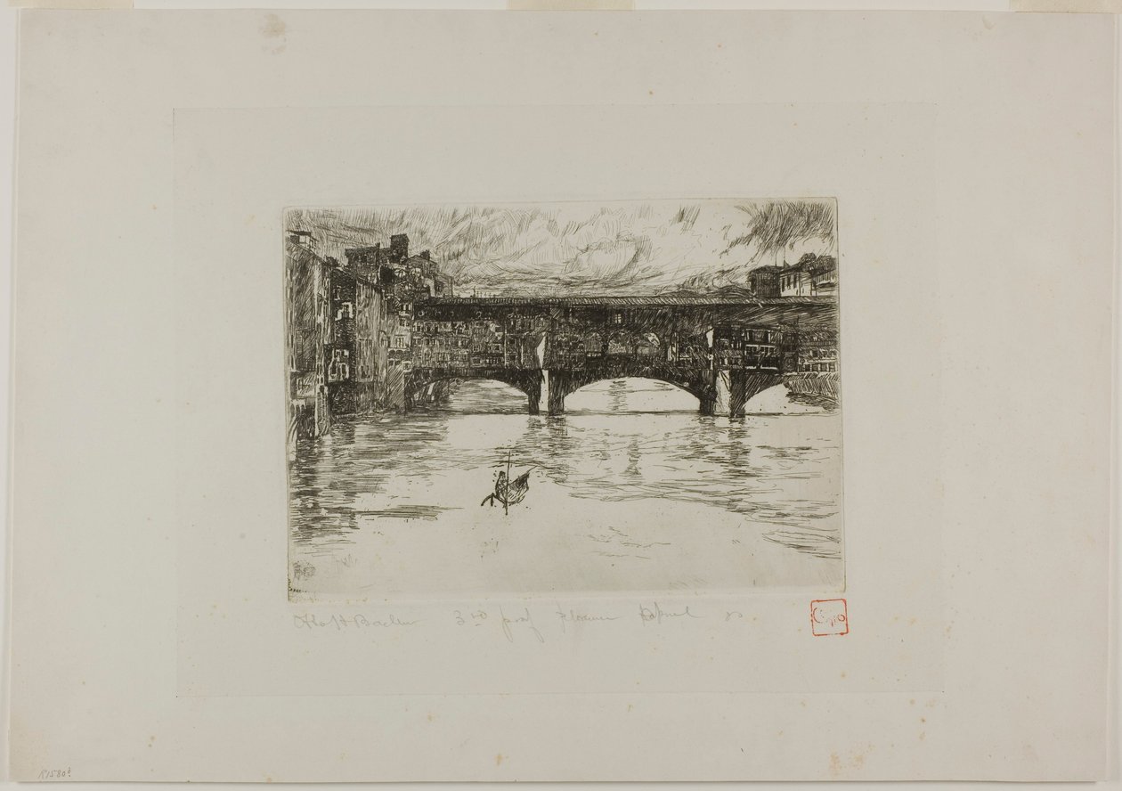 Ponte Vecchio, plaque détruite - Otto Henry Bacher