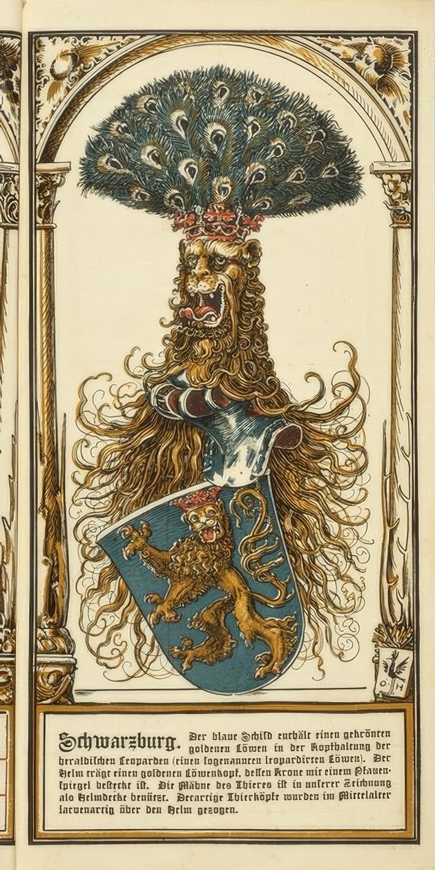 Les armoiries des maisons princières allemandes : Schwarzburg - Otto Hupp