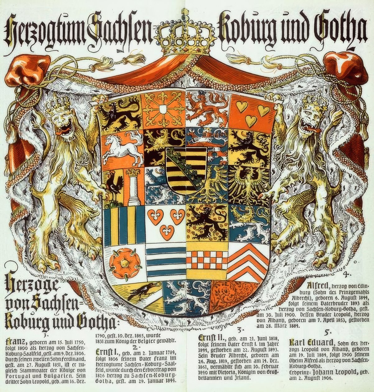Duché de Saxe-Cobourg et Gotha, Ducs de Saxe-Cobourg et Gotha - Otto Hupp
