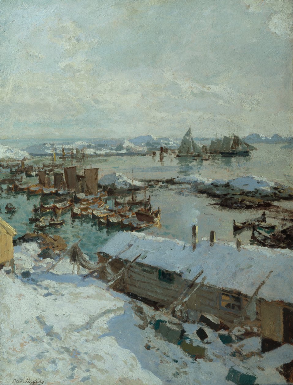 Dans le port de Svolvaer - Otto Ludvig Sinding