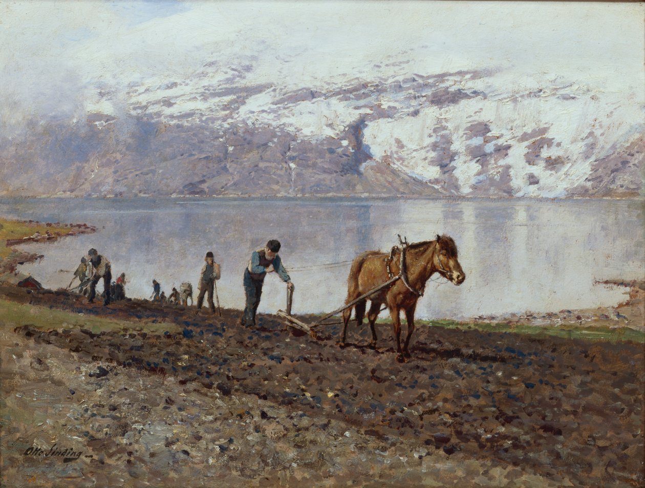Labour avec des chevaux - Otto Ludvig Sinding