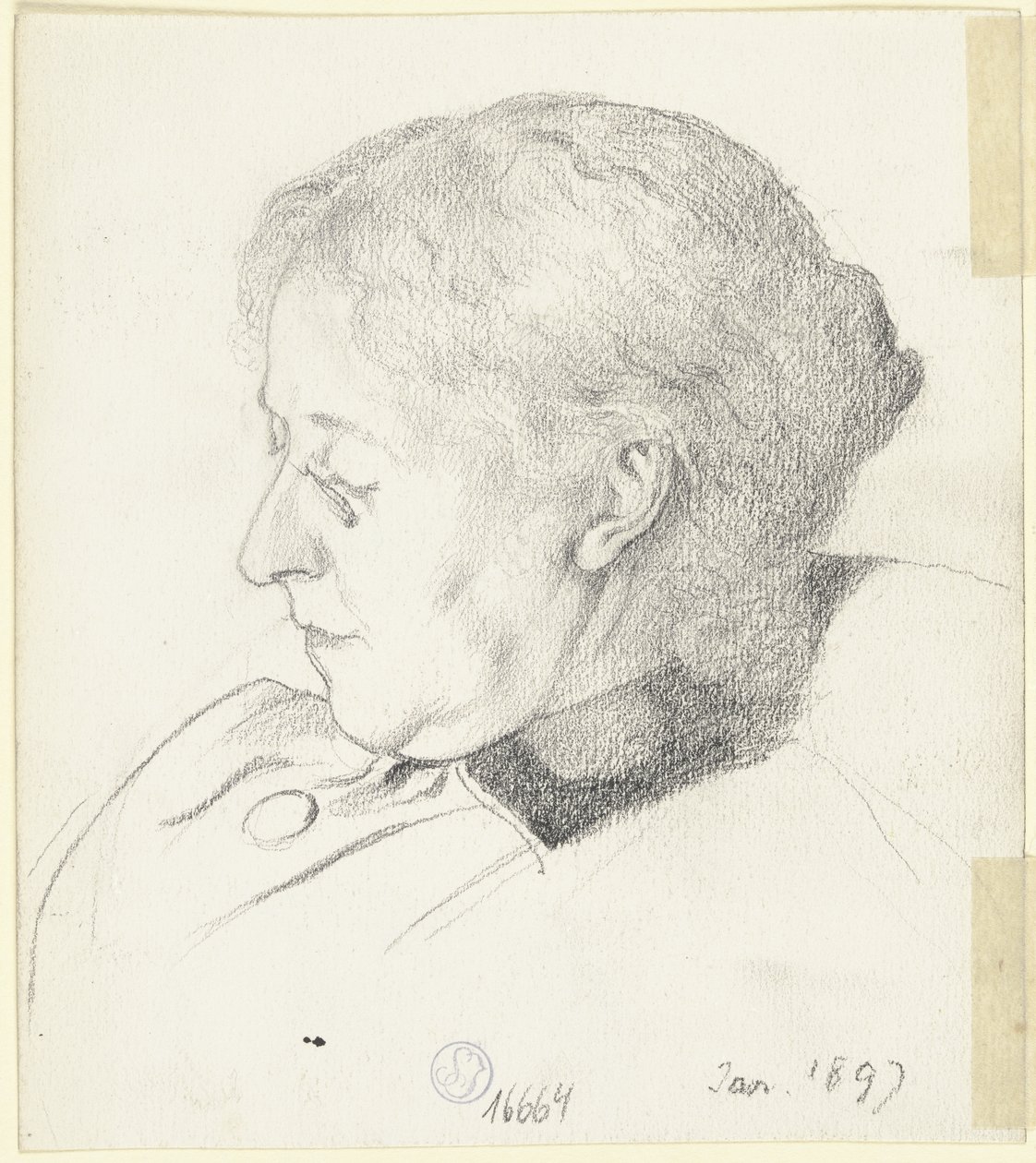 Luise Scholderer endormie - Otto Scholderer