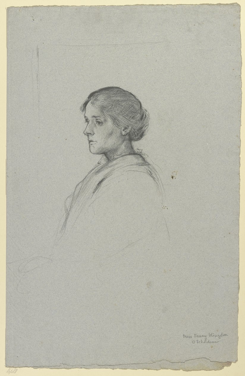 Portrait de Mlle Fanny Kingdon - Otto Scholderer
