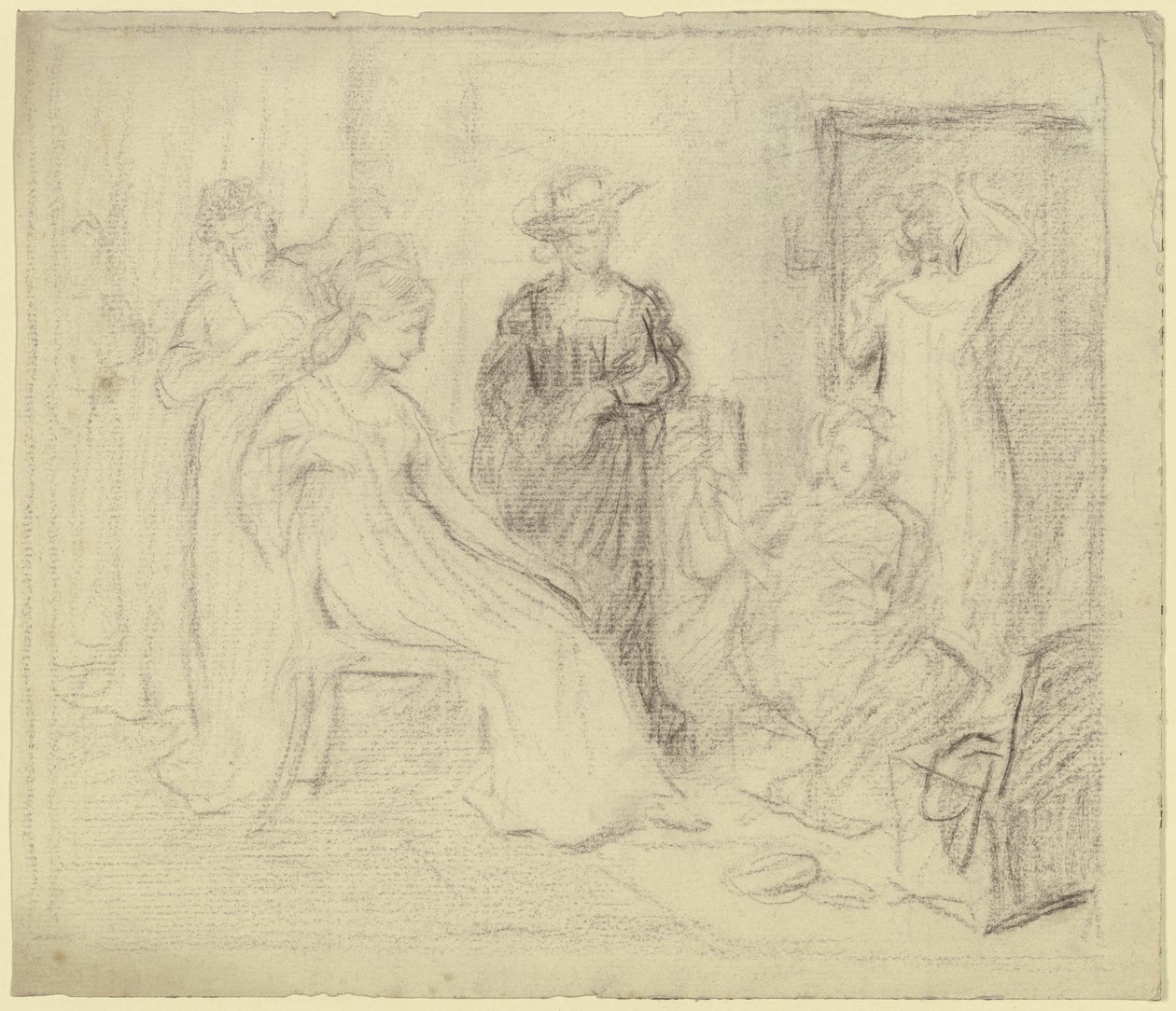Préparation du bal costumé - Otto Scholderer