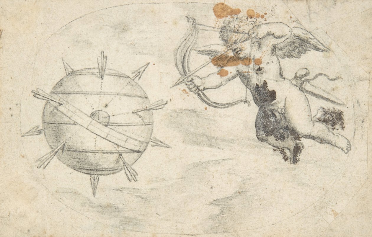 Cupidon tirant des flèches sur le globe terrestre - Otto van Veen.
