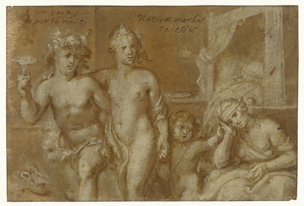Conséquences de la fréquentation de Bacchus et Vénus - Otto van Veen