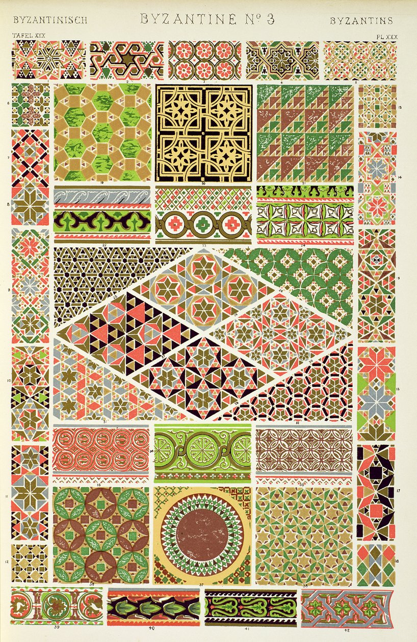 Sélection de mosaïques romaines et de pavements en marbre, Chapitre VII, planche XXX de 