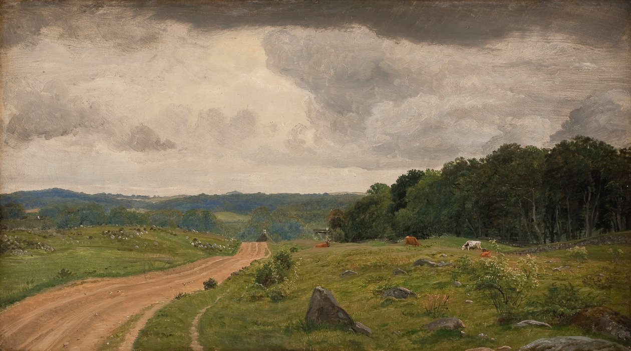Paysage à Kongens Møller, Sealand. Lumière de l