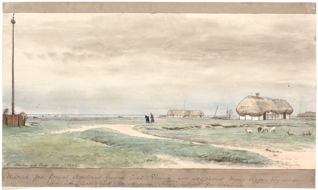 Vue de la cour du consul Axelsen jusqu