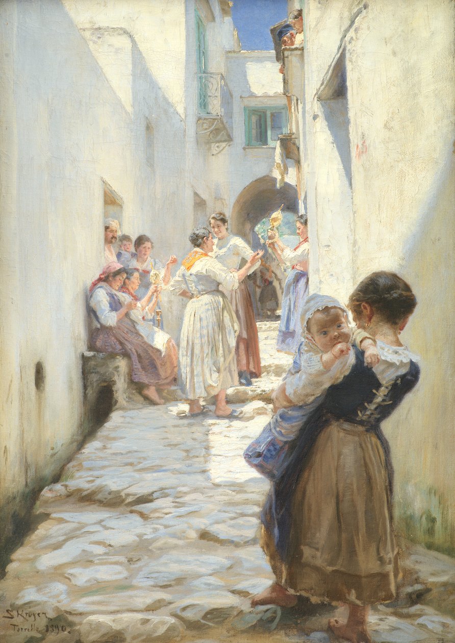 Une rue à Torello, Italie - Peder Severin Krøyer