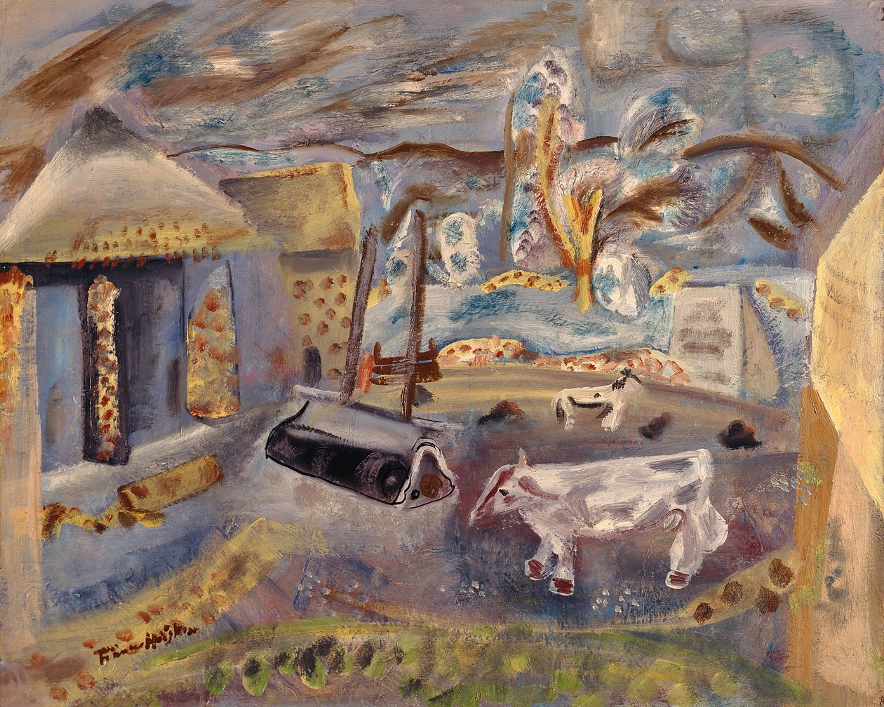 Ferme Cheviot - Painting by Frances Hodgkins