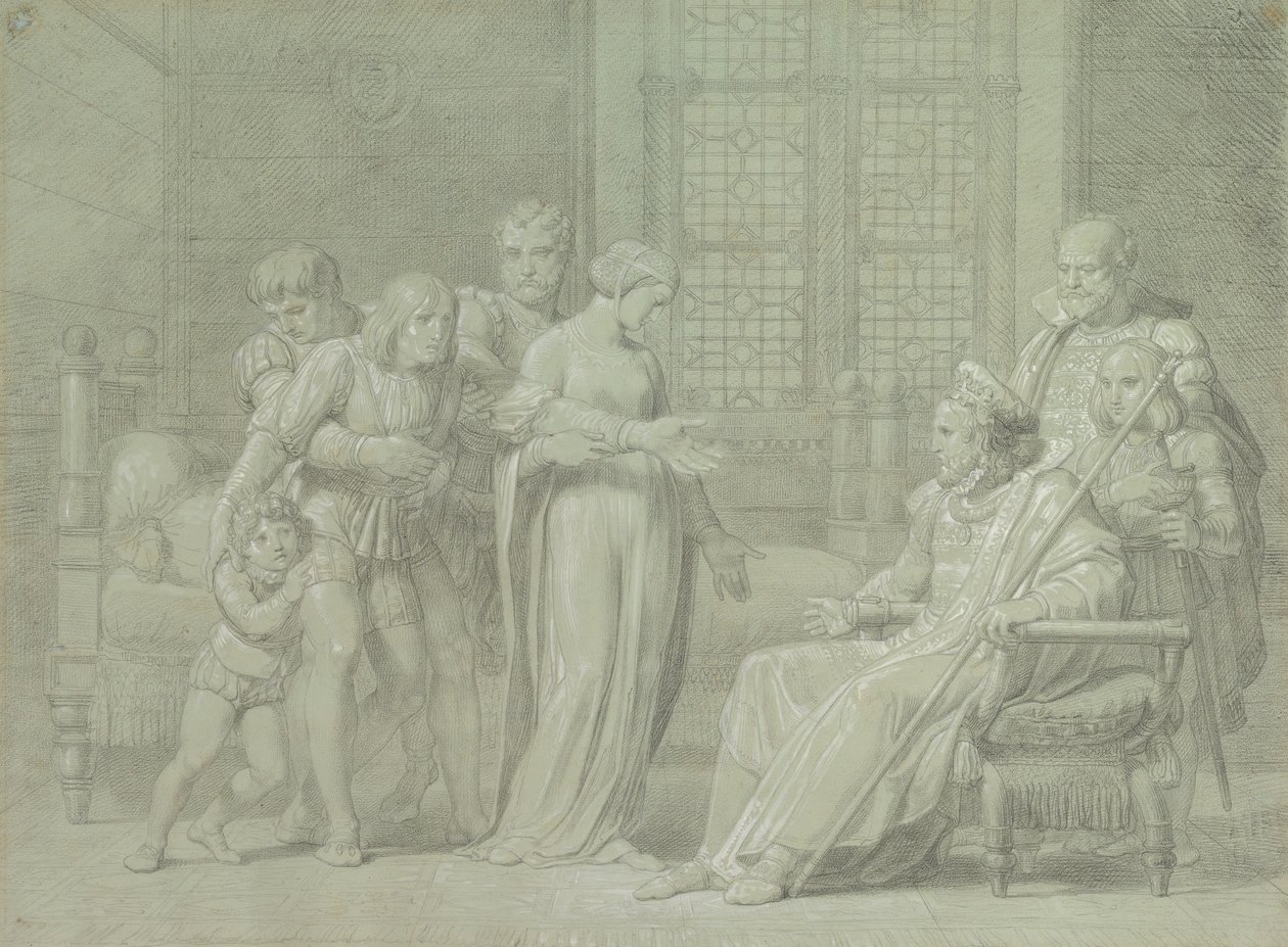 Le roi Charles VIII de France avec le mourant Gian Galeazzo Sforza à Pavie - Palagi Filippo Pelagio