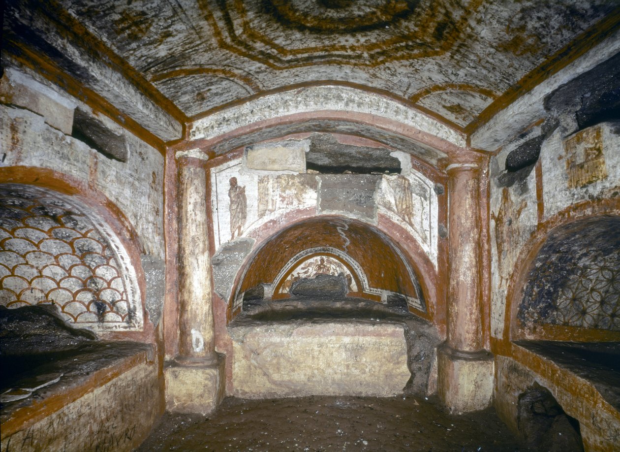 ART TRADITIONNEL : Catacombes de Domitilla. Cubiculum d