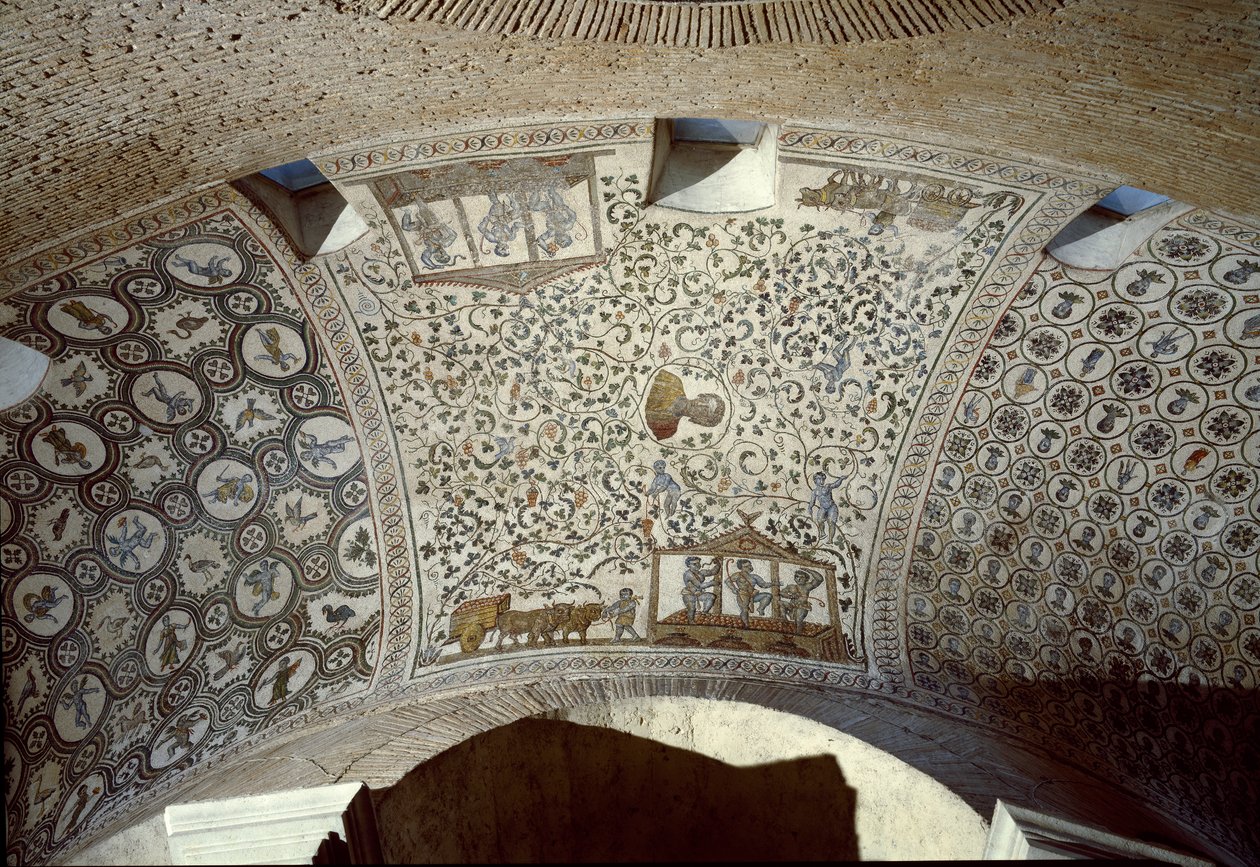 Art paléochrétien : scène de récolte (détail) - Paleo-Christian