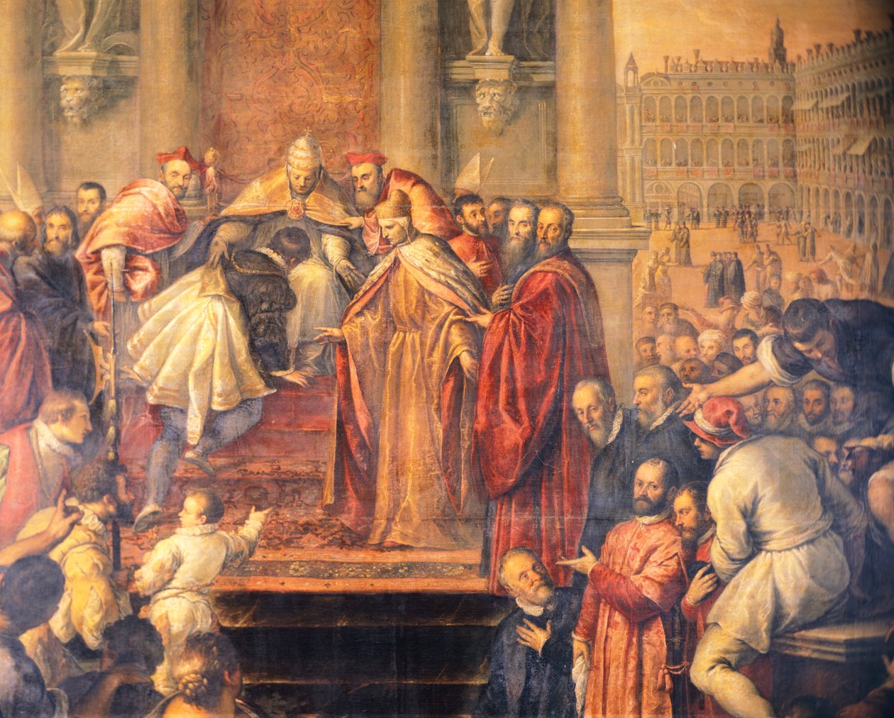 Le Pape envoyant le jeune Otto à Barberousse pour négocier la paix - Palma Il Giovane