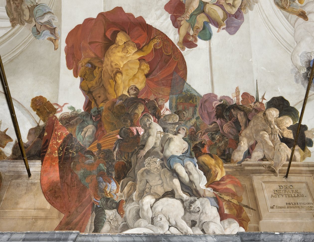Juge romain condamnant à mort les Saintes Apollonia, Lucie et Catherine d