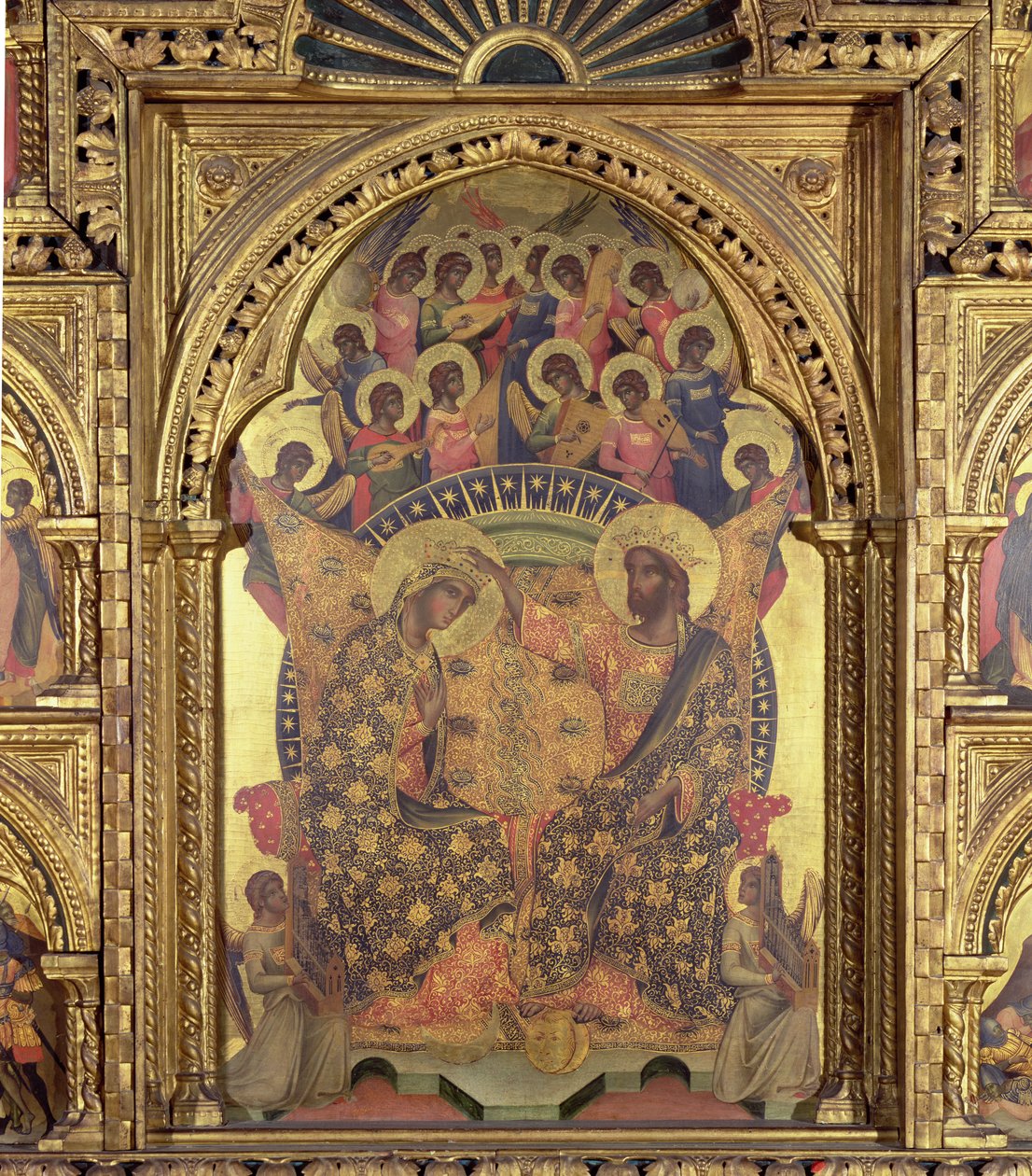 Couronnement de la Vierge (détail du polyptyque) - Paolo Veneziano