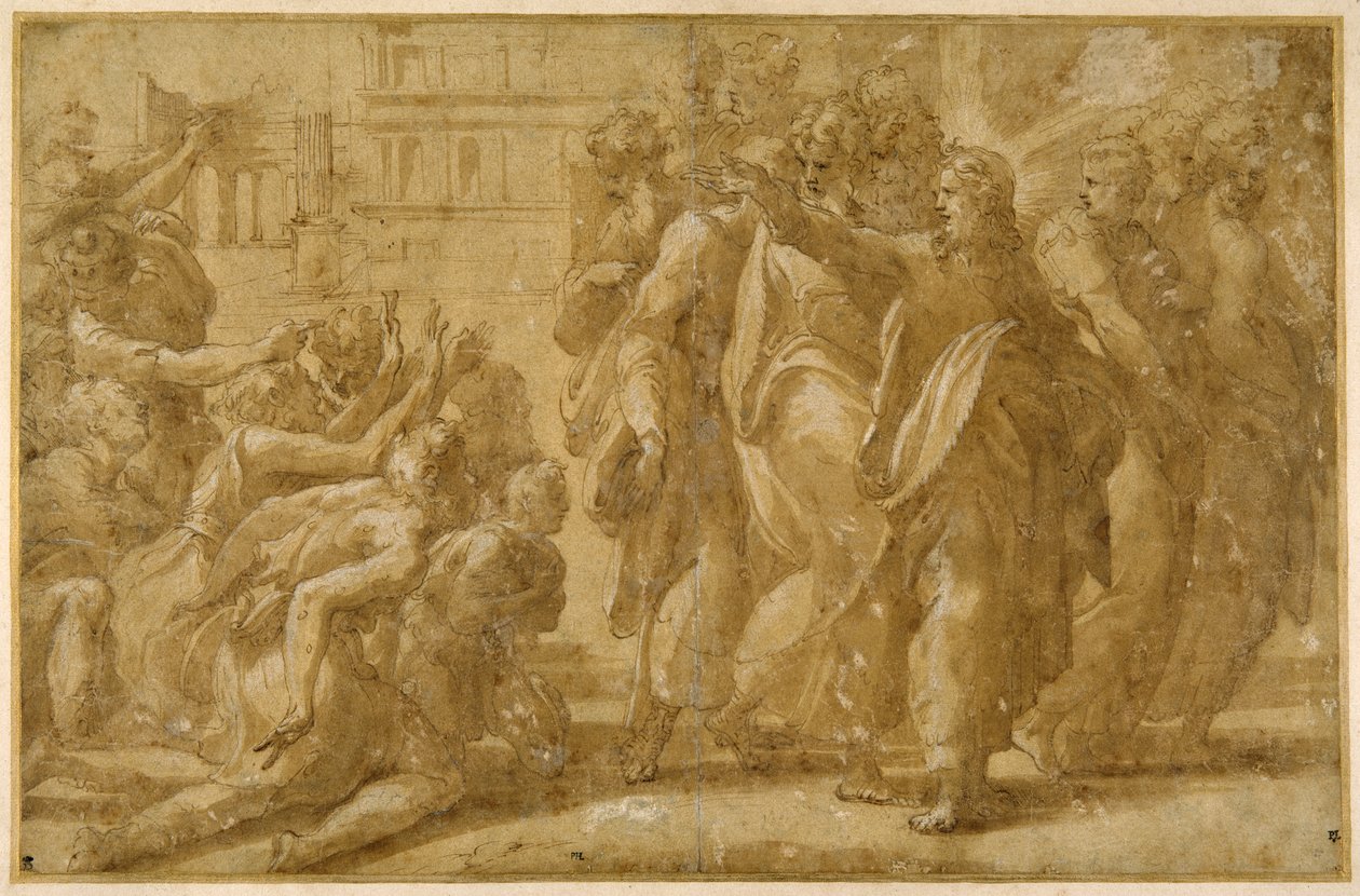 Christ avec ses disciples guérissant les lépreux - Parmigianino (1503 40)