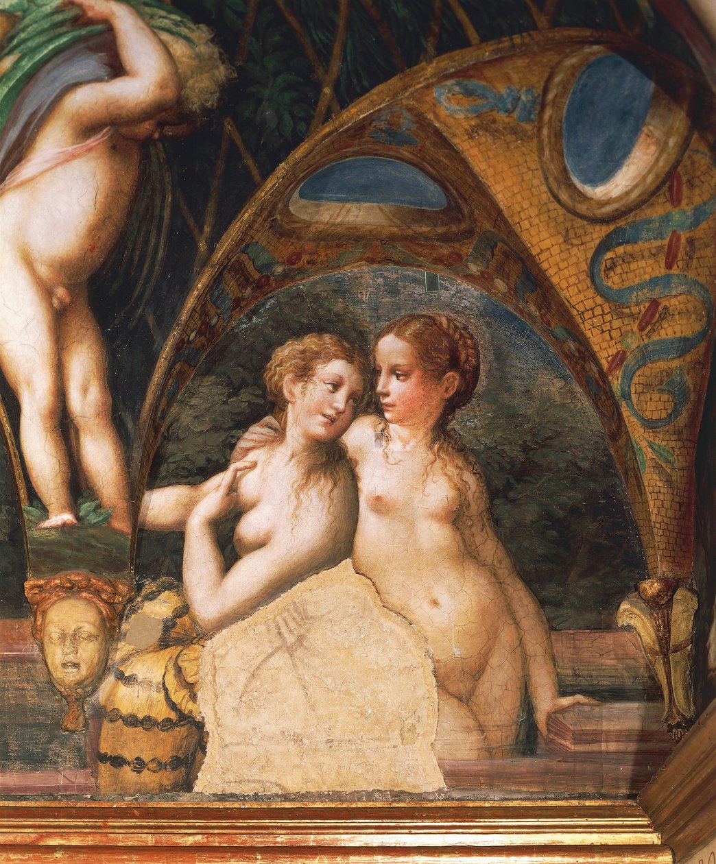 Paire de nymphes, tirée du Mythe de Diane et Actéon - Parmigianino