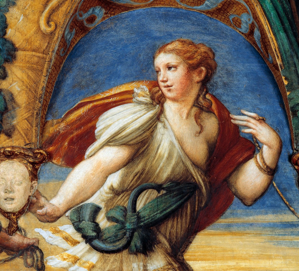 Actéon, aux traits féminins, extrait du Mythe de Diane et Actéon - Parmigianino
