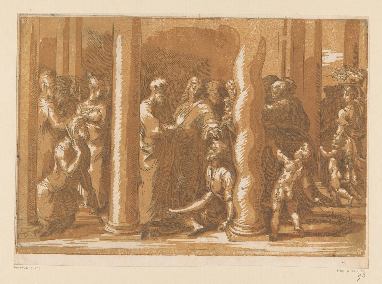 Saints Pierre et Jean guérissent un boiteux - Parmigianino (attributed to)