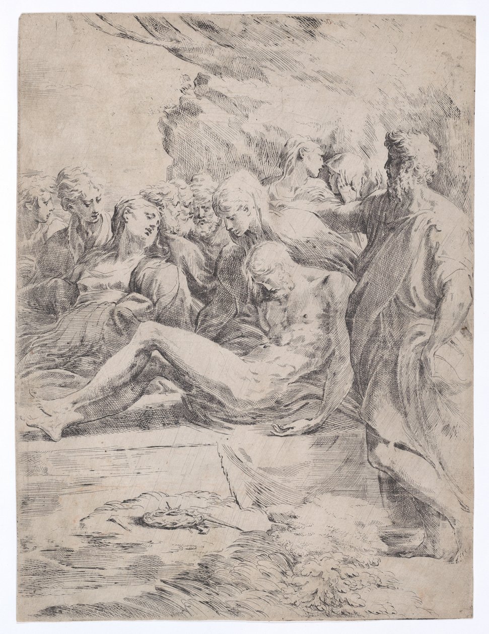 Ensevelissement vers la gauche - Parmigianino