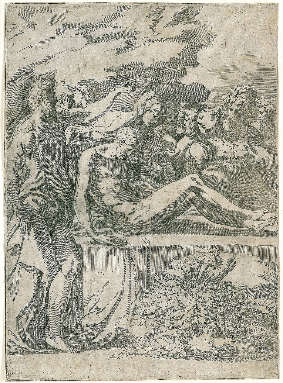 La mise au tombeau du Christ - Parmigianino