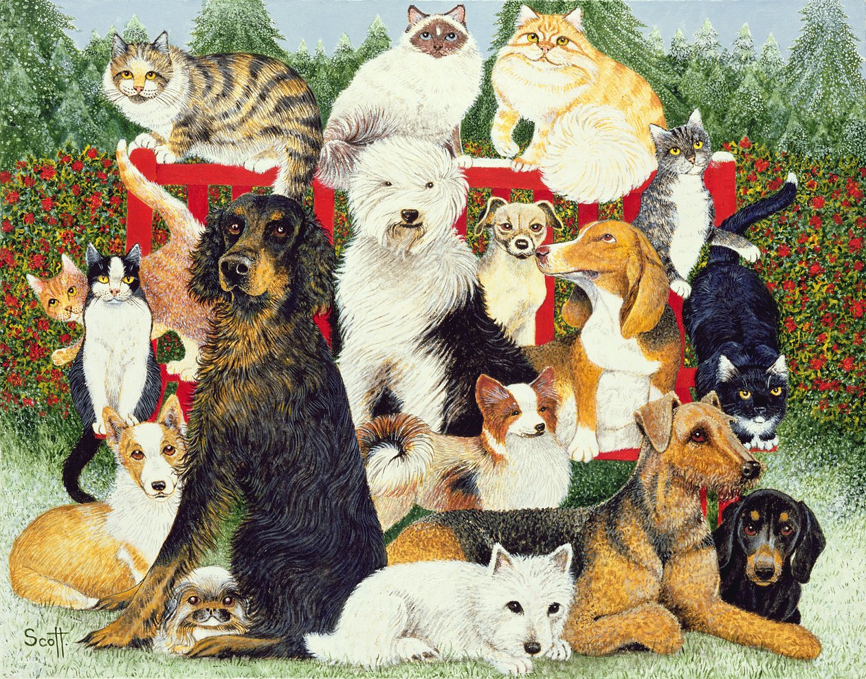 Paix de Noël (huile sur toile) - Pat Scott