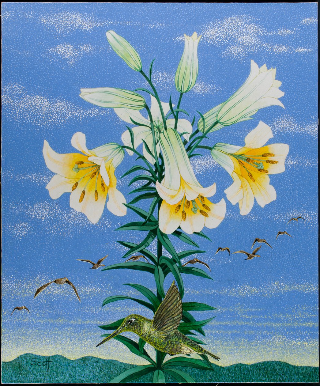 Oiseaux précoces, 2011 (acrylique sur calicot) - Pat Scott
