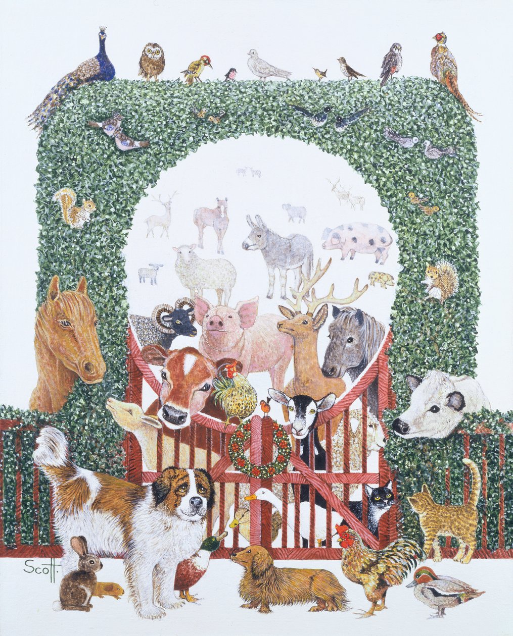 Paix et bonne volonté (huile sur toile) - Pat Scott