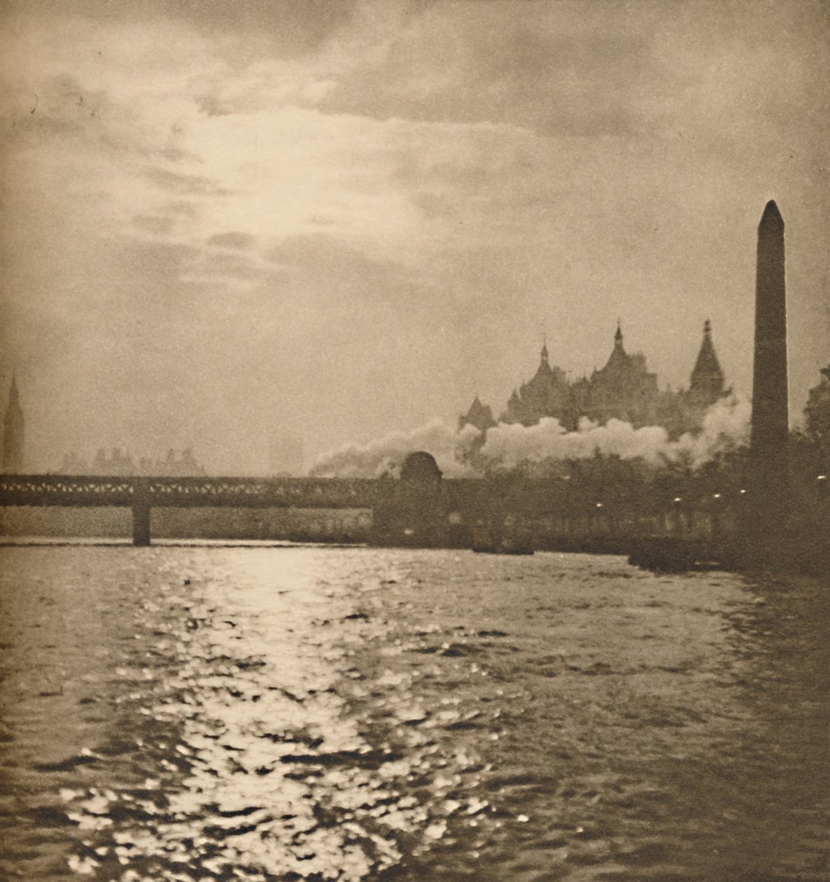 Où la route de fer vers Douvres traverse la rivière, vers 1935 - Paterson