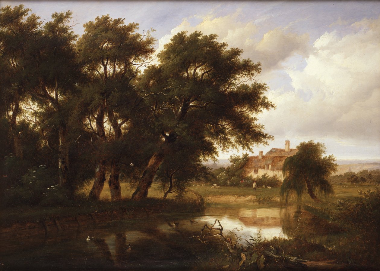 Cottages sur le Brent - Patrick Nasmyth