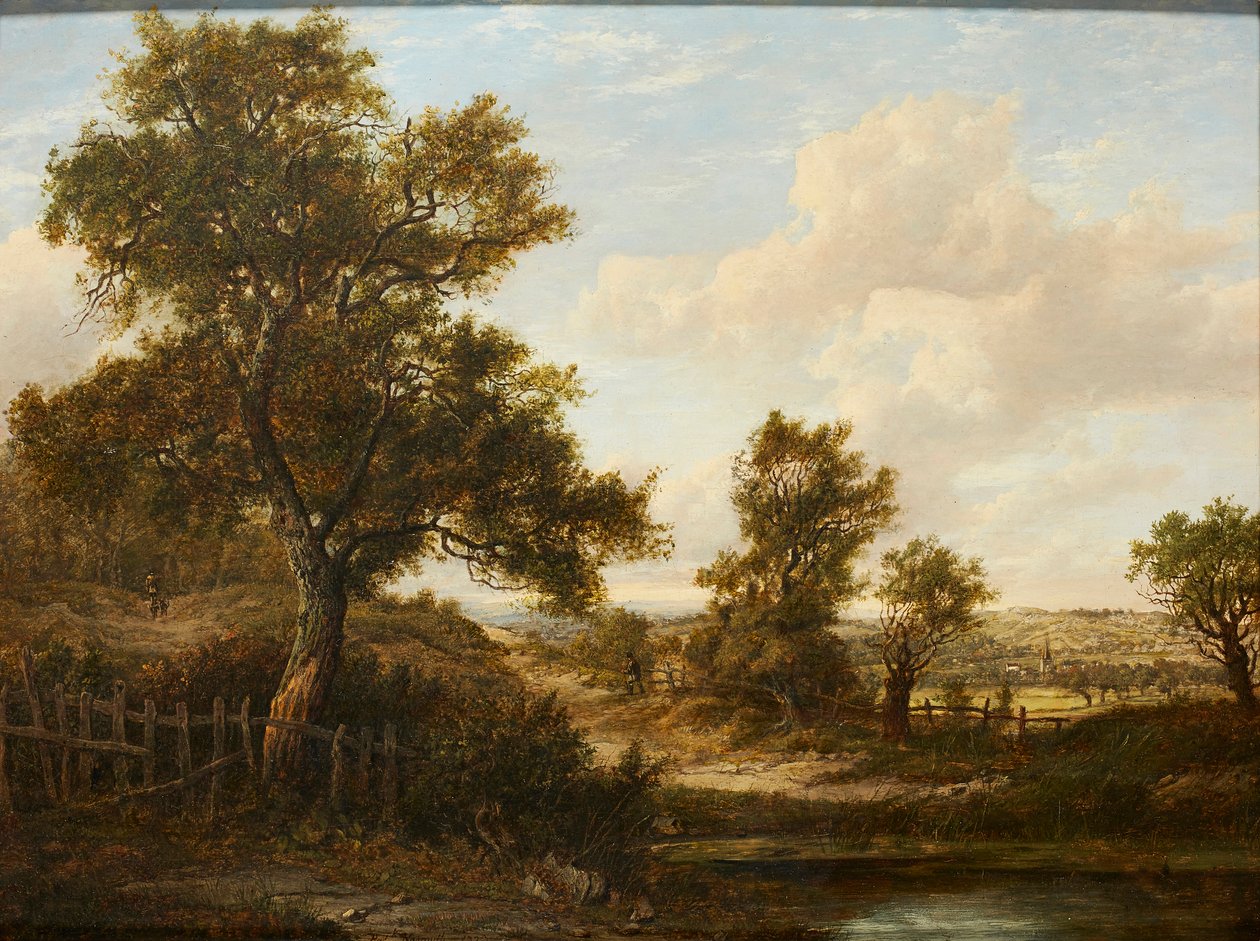 Figures sur un chemin boisé - Patrick Nasmyth