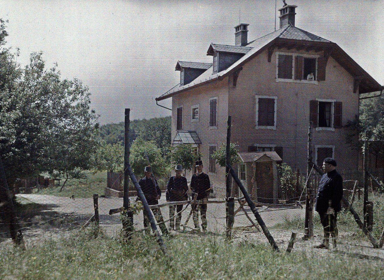 La frontière entre la Suisse et la France à Beurnevésin, canton du Jura, France, 19 juin 1917 - Paul Castelnau