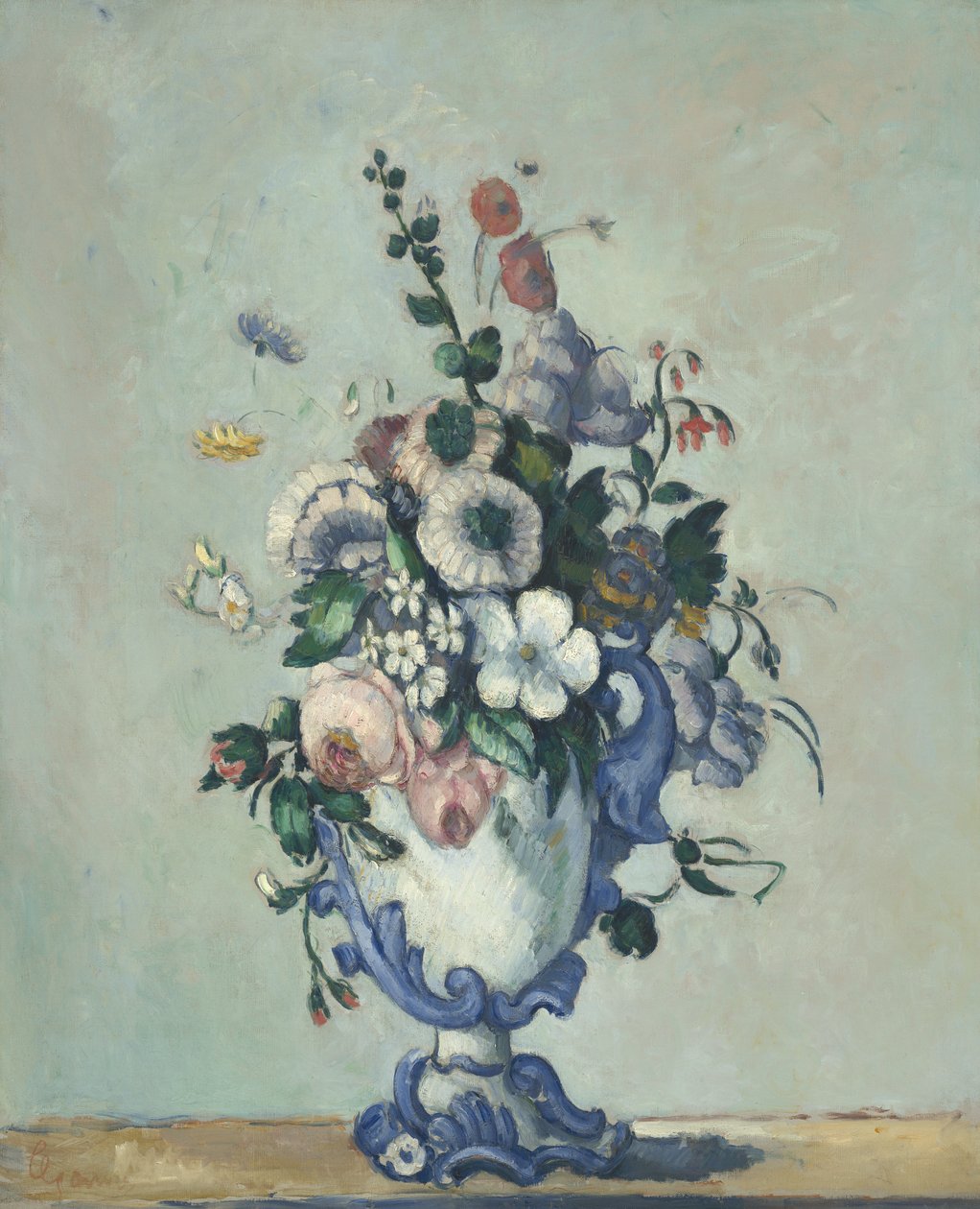 Fleurs dans un vase rococo, vers 1876 - Paul Cézanne